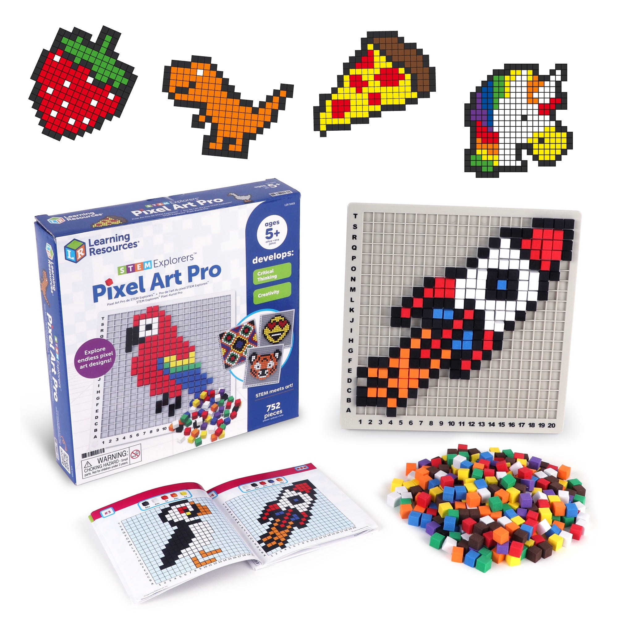 Learning Resources STEM Explorers Pixel Art Pro - Math Manipulatives, Ages 5+
