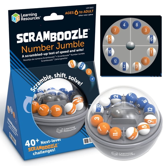 Learning Resources Scramboozle Number Jumble - Brain Teasers for Kids and Adults, Ages 6+