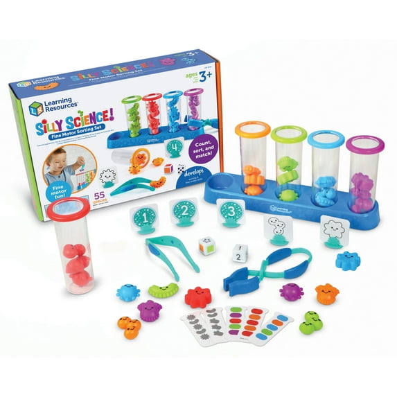 Learning Resources Silly Science Fine Motor Sorting Set - Toddler Science Kit, Age 3+
