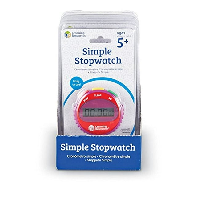 Learning Resources Simple Stopwatch, Classroom Supplies, Ages 5