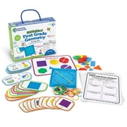 Learning Resources Skill Builders! 1st Grade Geometry - 128 Pieces, Boys and Girls Ages 6+ First Grade Learning Materials, Math Games for Kids
