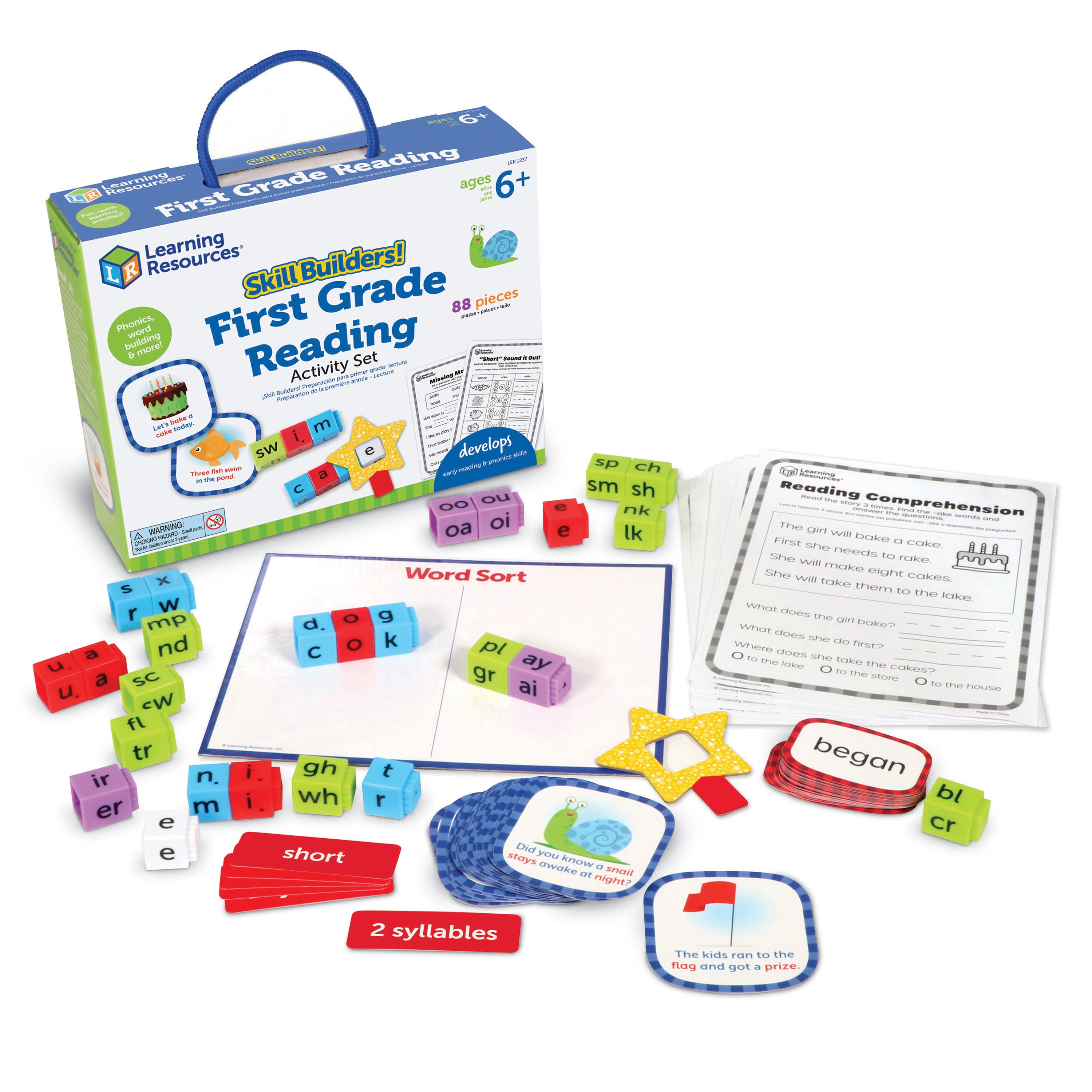 Montessori Alphabet Beginning Reader Letter Blocks, Phonics  Games and Toys for Kindergarten Age Boys and Girls, Best Montessori Toys  for 3 4 5 and 6 Year Olds. CVC Builders Make Learning