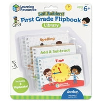 Learning Resources Skill Builders! First Grade Flipbook Library - Learning Activities for Kids Ages 6+