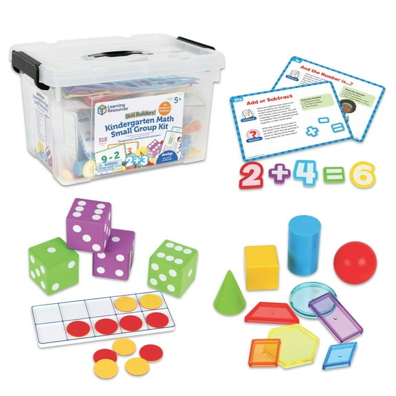Learning Resources Skill Builders Kindergarten Math Small Group, School Supplies, Ages 5+