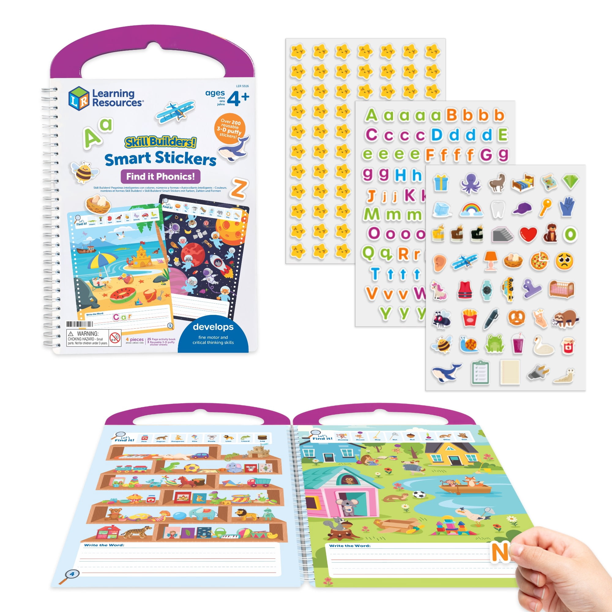 Learning Resources Skill Builders! Smart Stickers: Find It Phonics ...