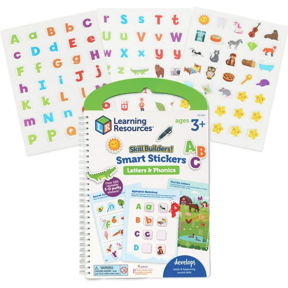 Learning Resources Skill Builders! Smart Stickers Letters & Phonics ABC Montessori Ages 3 and Up