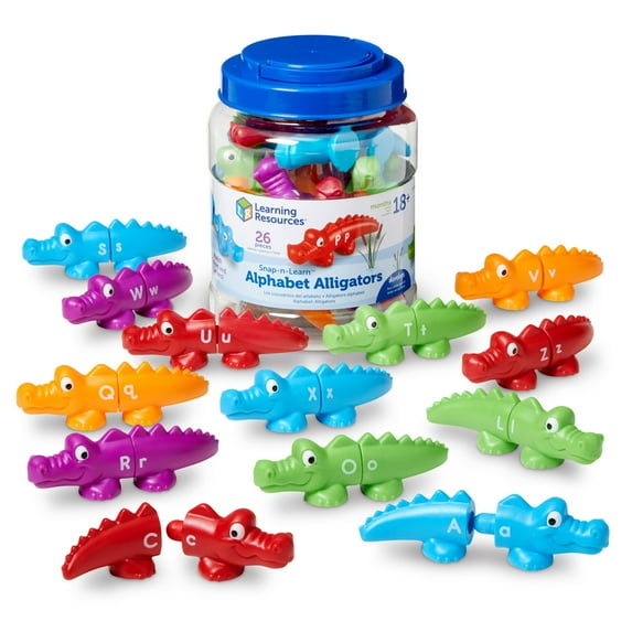 Learning Resources Snap-n-Learn Alphabet Alligators Toddler Toys Preschool ABC, Ages 18 Months+