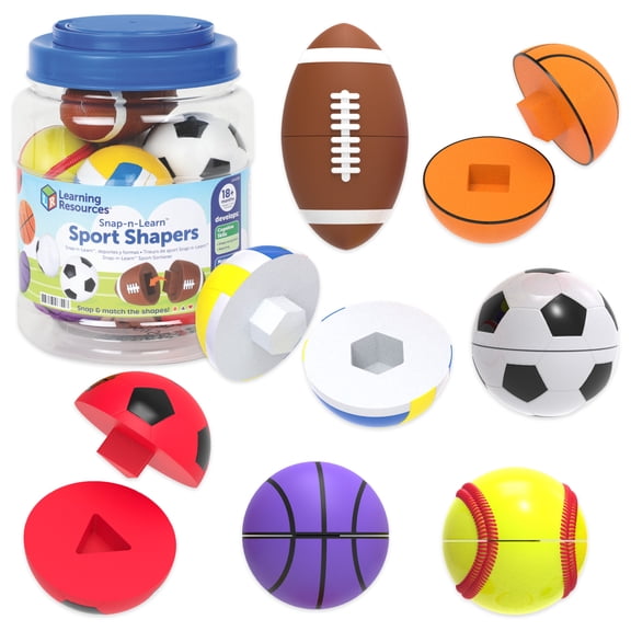 Learning Resources Snap-n-Learn Sports Shapers - Shape Toys For Kids, Ages 18 Months+
