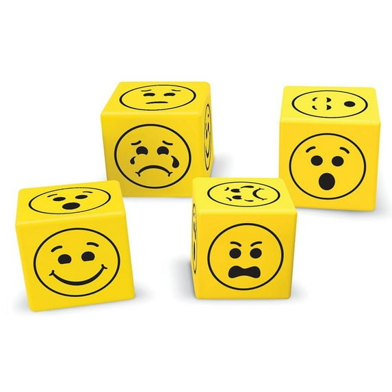 Learning Resources Soft Foam Emoji Dice, Set of 200, Ages 3+