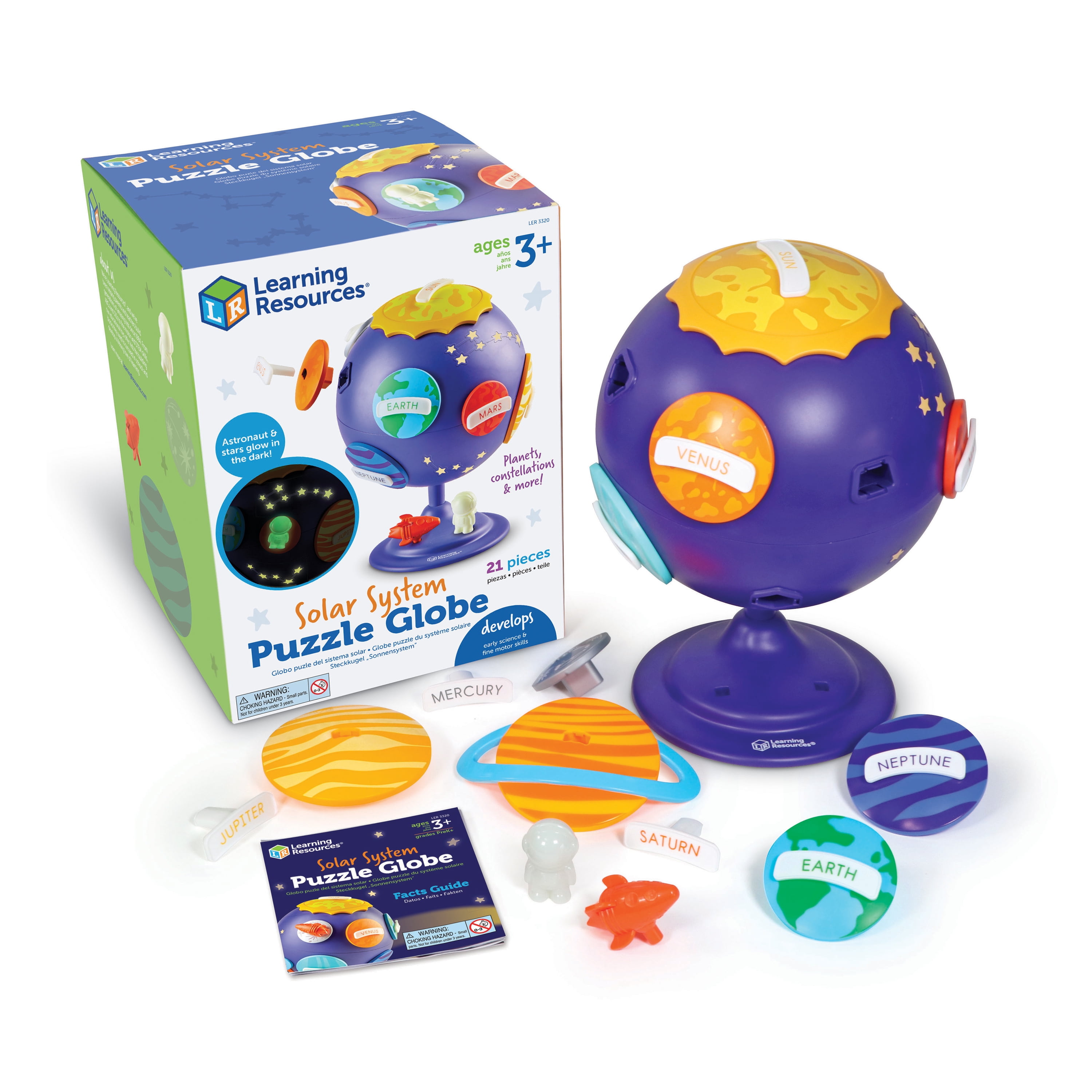 Learning Resources Solar System Puzzle Globe - 21 Pieces, Space Toys for  Boys and Girls Ages 3+, Stem Toys 