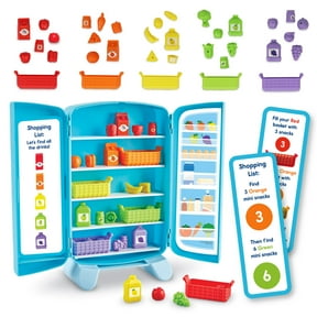 Learning Resources Sorting Snacks Mini Fridge, Toddler Toys, Educational Toys, Food toys, Ages 3+
