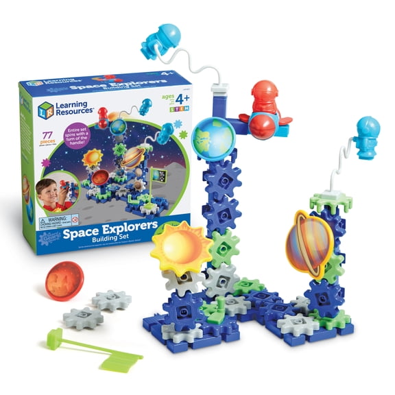 Learning Resources Gears! Gears! Gears! Space Explorers Building Set, Space Toys for Kids, Ages 4+
