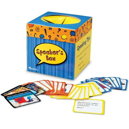 Learning Resources Speaker's Box, 86 Write and Wipe Cards, Ages 6+