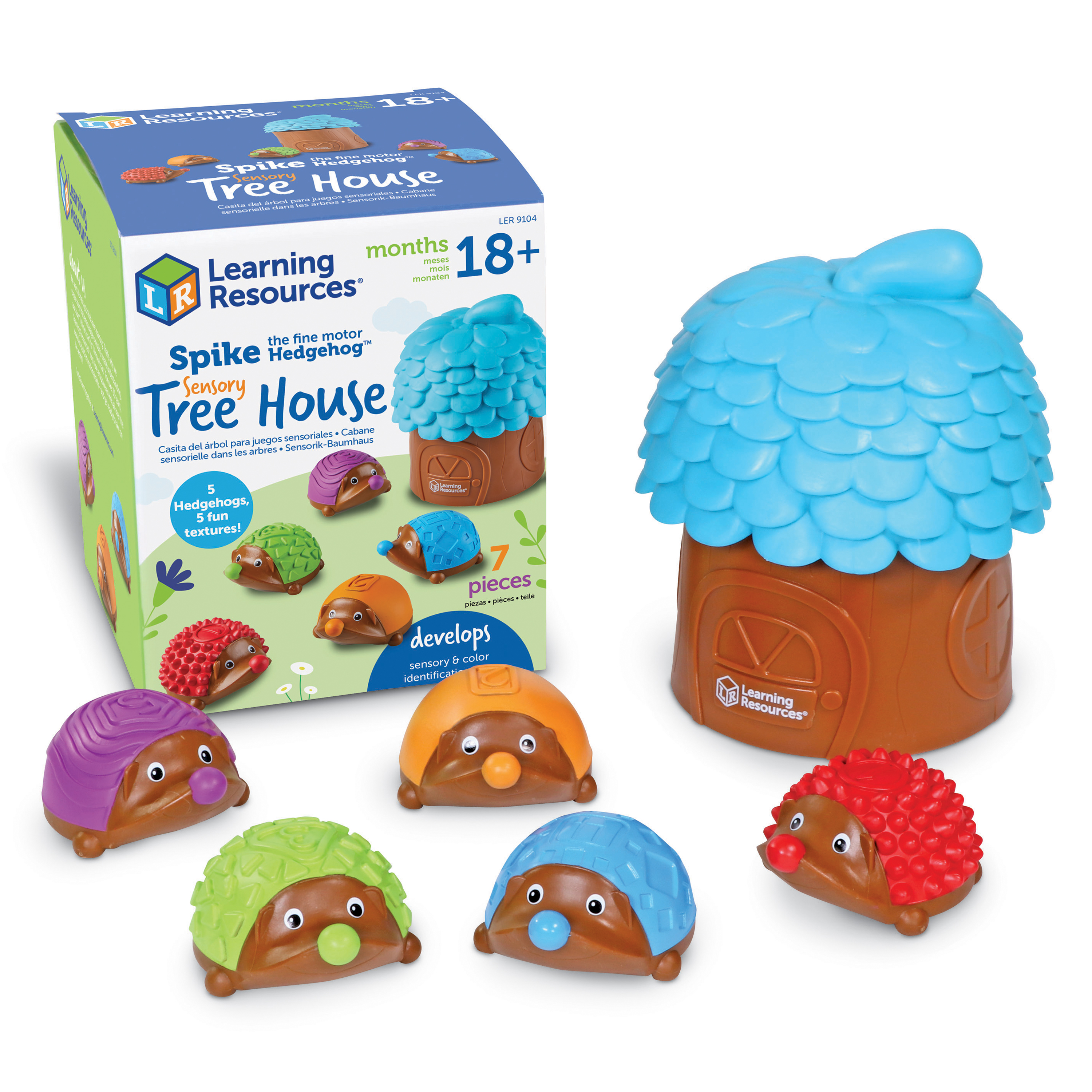 Learning Resources Spike the Fine Motor Hedgehog Sensory Tree House - 7 Pieces, Preschool Learning Toys for Boys and Girls Ages 18+ months - image 1 of 6