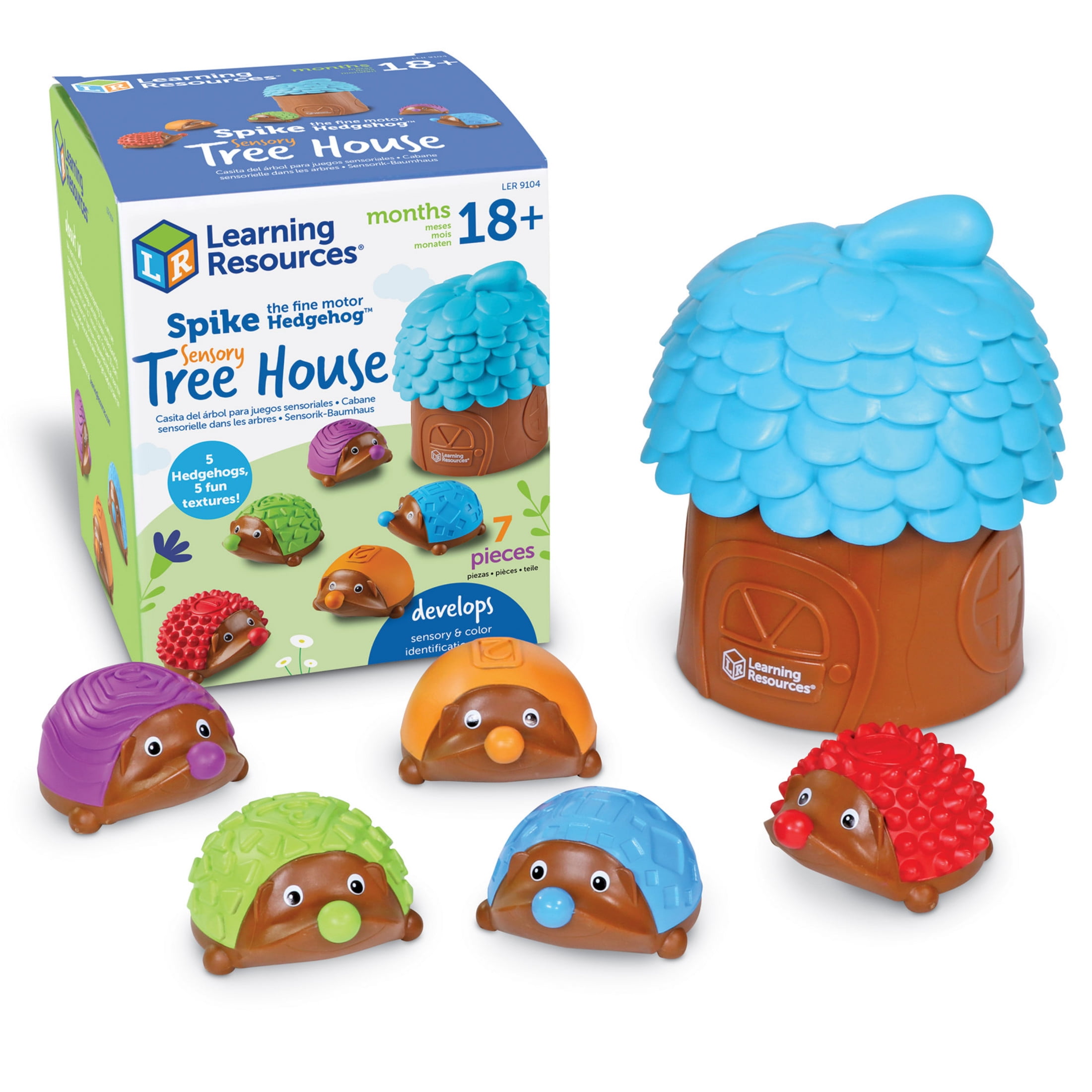 Learning Resources Spike the Fine Motor Hedgehog Sensory Tree House - Preschool Learning Toys for Boys and Girls Ages 18+ months