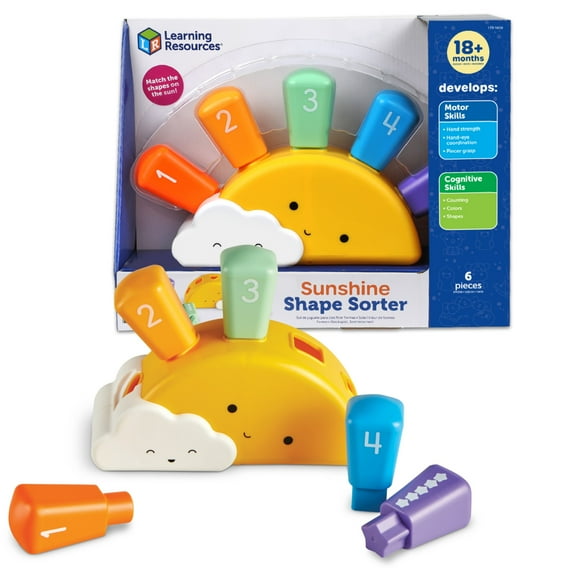 Learning Resources Sunshine Shape Sorter, Fine Motor Skills, Ages 18 Months +