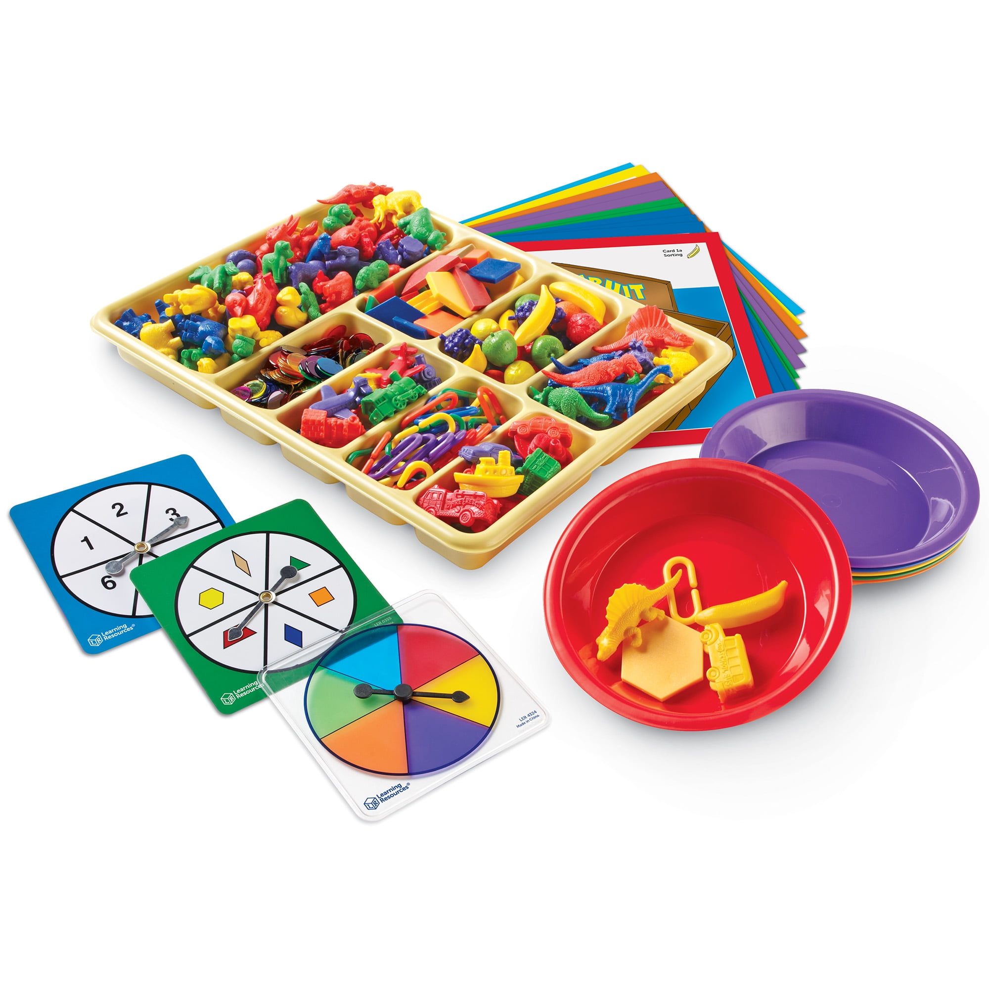 Learning Resources Botones de Respuesta con Sonidos de la Granja, Set de 4,  pulsadores de colores, juegos infantiles, material profesor