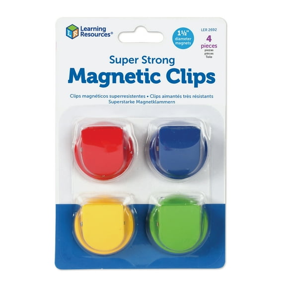 Learning Resources Super Strong Magnetic Clips Set, Classroom Supplies