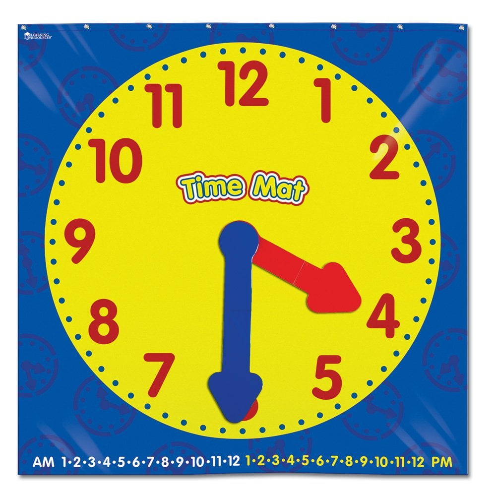Learning Resources Time Activity Mat, Time Telling Toys for Kids, Ages 5+, LER2981