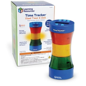 Learning Resources Time Tracker Visual Timer & Clock, Time Telling Toys