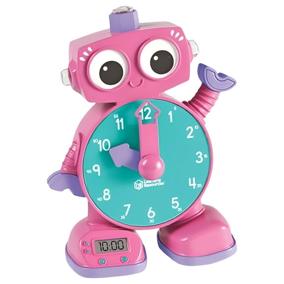 Learning Resources Tock the Learning Clock Pink - Toddler Learning Toys for Boys and Girls Ages 3+