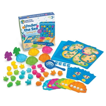 Learning Resources Under the Sea Sorting Set - 44 Pieces, Toddler Learning Games for Boys and Girls Ages 3+, Sorting Toys for Kids
