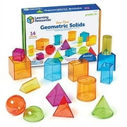 Learning Resources View-Thru Geometric Solids, Geometry Helper, 14 Pieces, Ages 8+