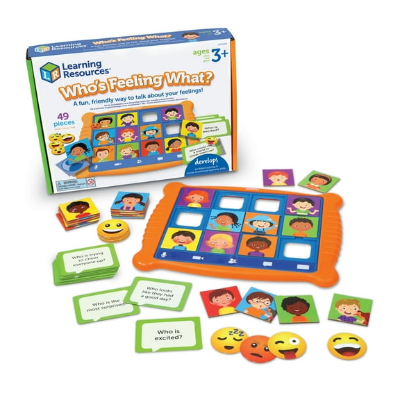 Learning Resources Who's Feeling What? 49 Pieces, Social Emotional Learning , Ages 3+