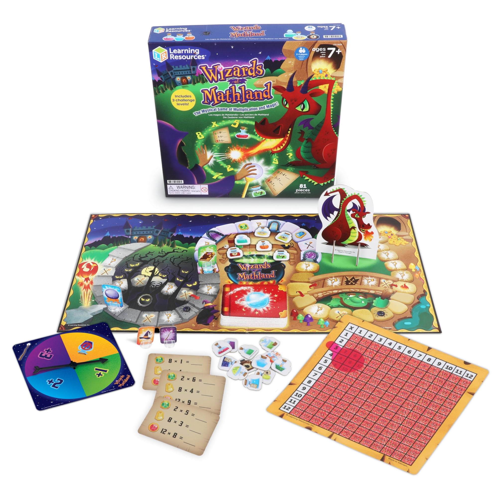 Learning Resources Wizards of Mathland - Multiplication Math Games for Kids, Ages 7+