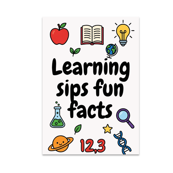 Learning Sips Fun Facts - Education Enthusiast - 13x19 Poster Print