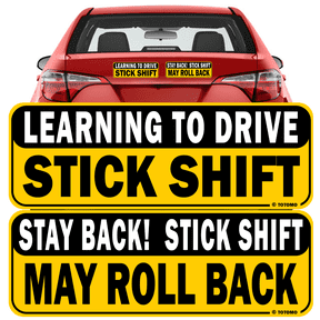 Learning Stick Shift Manual Transmission Car Bumper Magnet Sticker Sign New Student Driver