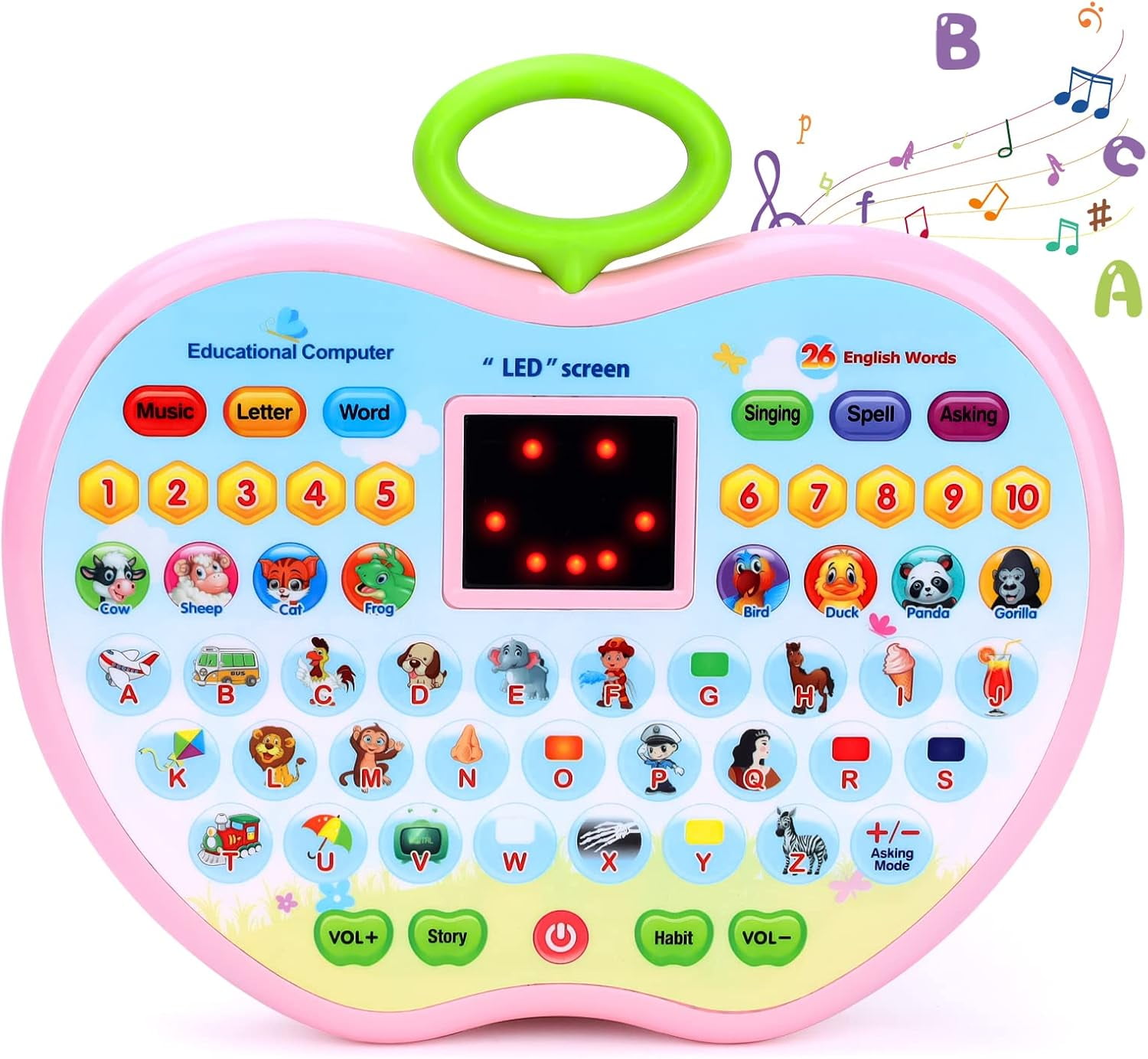Educational Laptop Toy for Kids 1 3 Years Interactive Learning Tablet with Light and Music Walmart