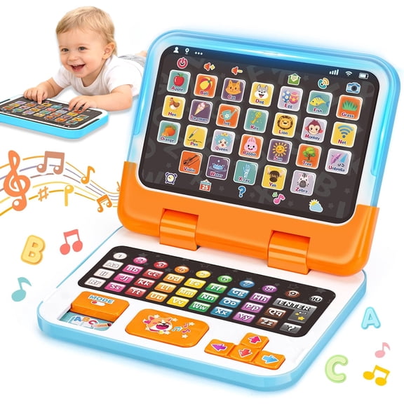 Laptop Learning Toy for Kids 1 2 3 Year Old Girls Boys, Toddler Toys 1-3 for Boys Girls, Interactive Educational Toys for Toddlers 1-3, Birthday Gifts Toys for Boys Girls 1 2 3 4 5 Year Old