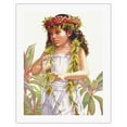thumbnail image 1 of Learning The Hula (E Hula ʻAna Mai Kākou) - Hawaiian Dancer - From an Original Watercolor Painting by Janet Stewart - Fine Art Rolled Canvas Print 20in x 26in, 1 of 4