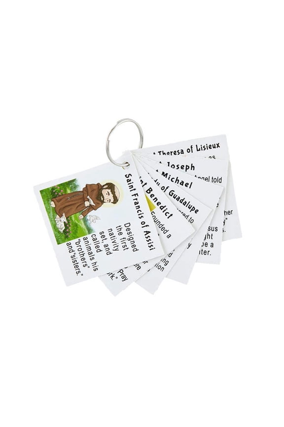 Learning The Saints Punch Out Cards with Keychain - 36 pcs