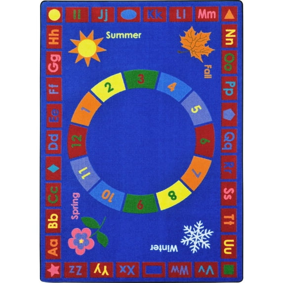 Learning Time, 10'9" x 13'2", Multicolor