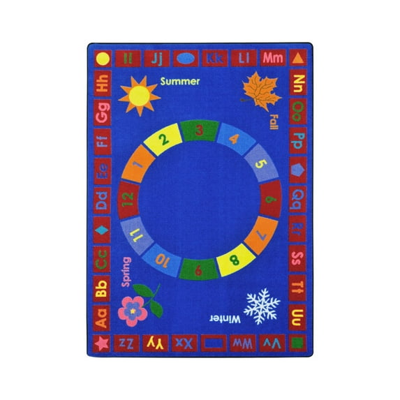 Learning Time, 10'9" x 13'2", Multicolor