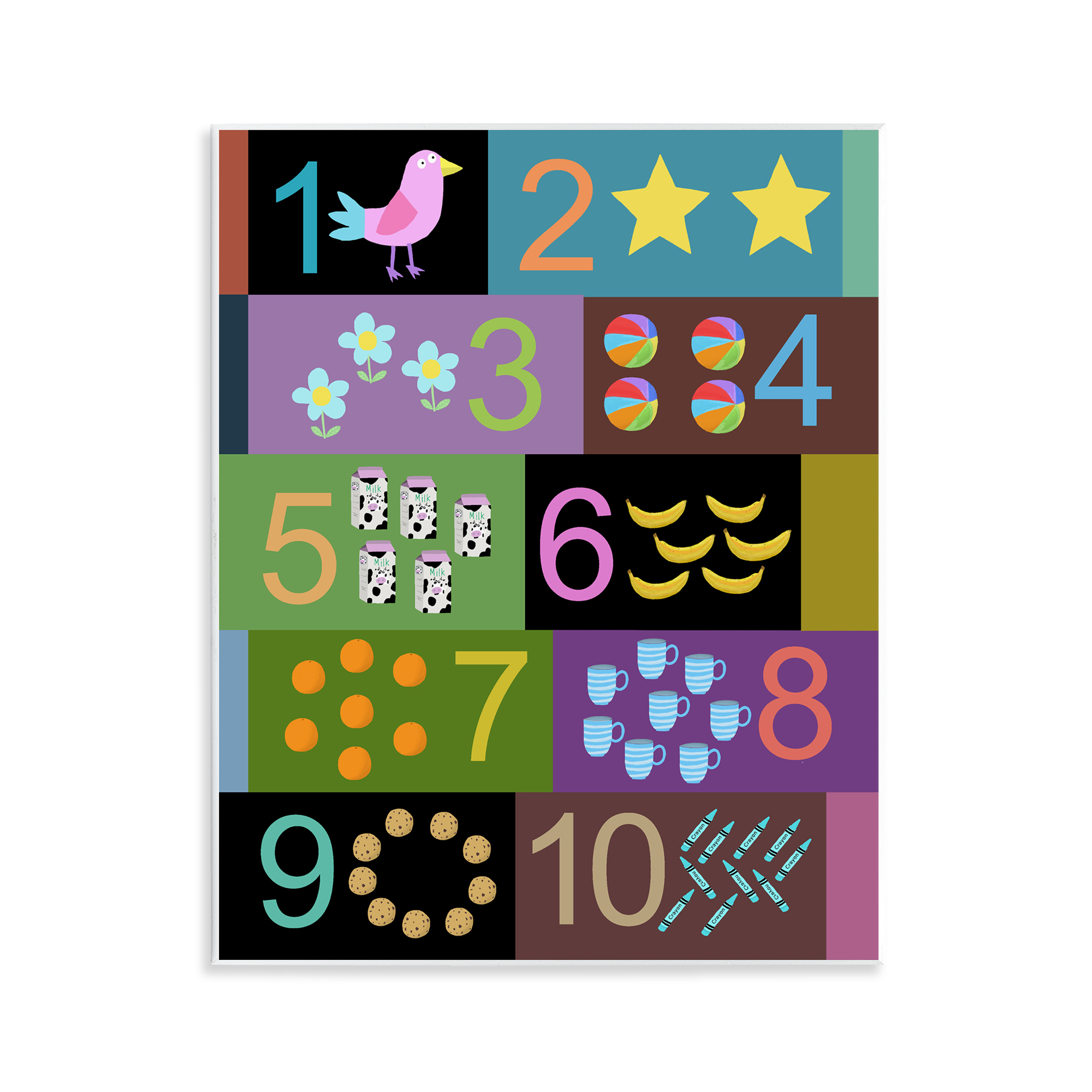 Learning To Count Chart Wall Plaque Art, design by Carla Daly