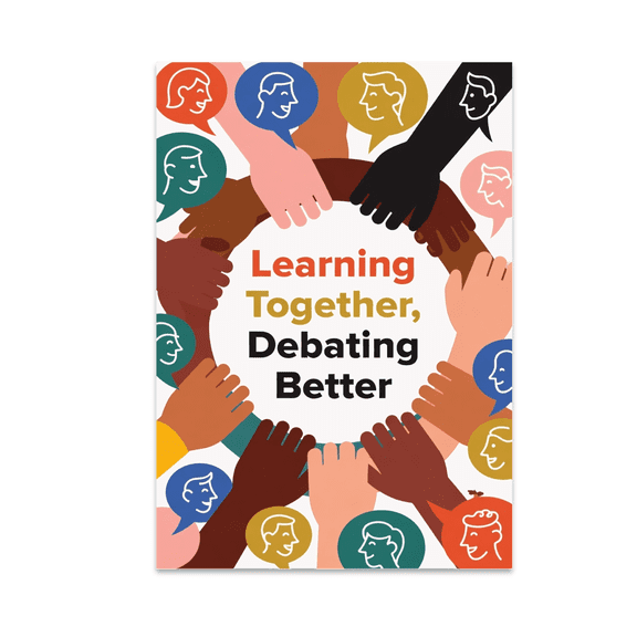 Learning Together, Debating Better - Community Collaboration Art - 13x19 Poster Print