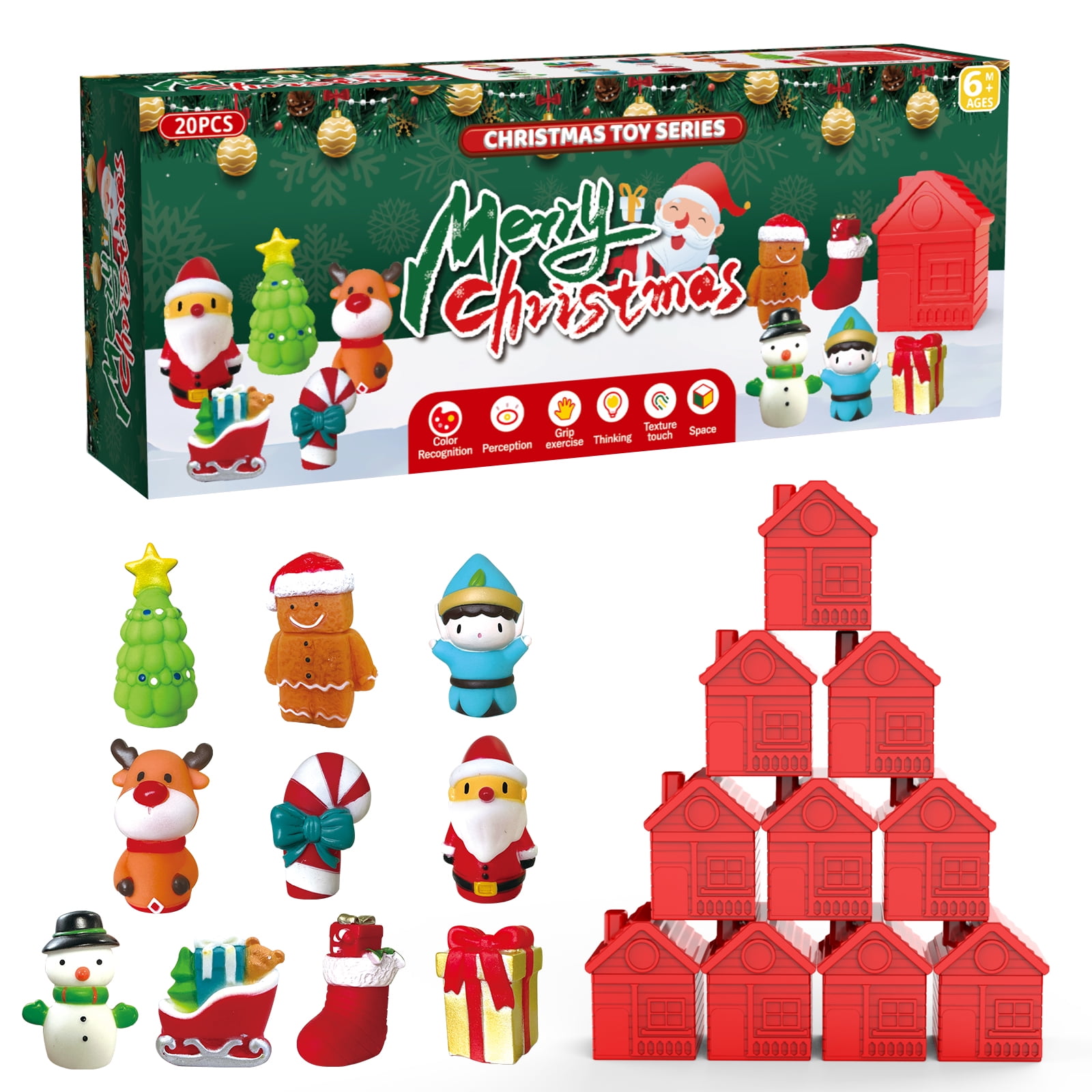 Learning Toys For 1 2 3 4 5 Year Old Toddlers 42Pcs Christmas Toys wooden-educational-preschool-toddler-toys-for-1-2-3-4-5-year-old