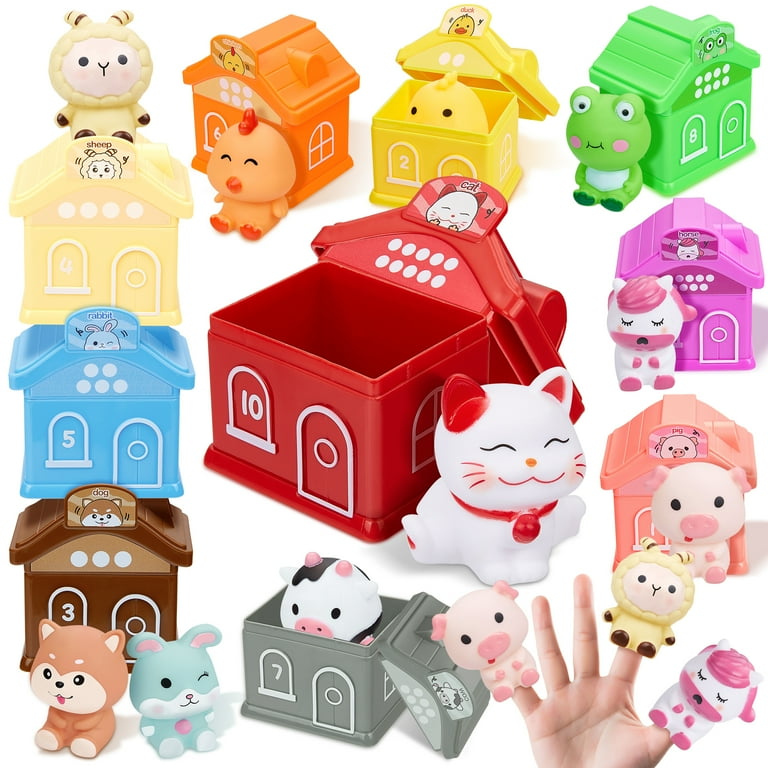 Learning Toys for Toddlers 1 2 3 Years Old 10 Pcs Farm Animal