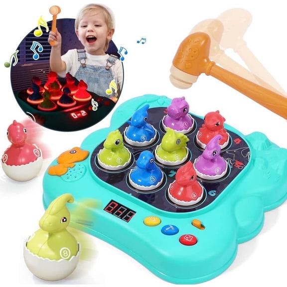 Toys for Toddlers 2-4, Whack A Dinosaur Game, Learning Educational Toys for 2-4 Years Old Boys Girls Gifts