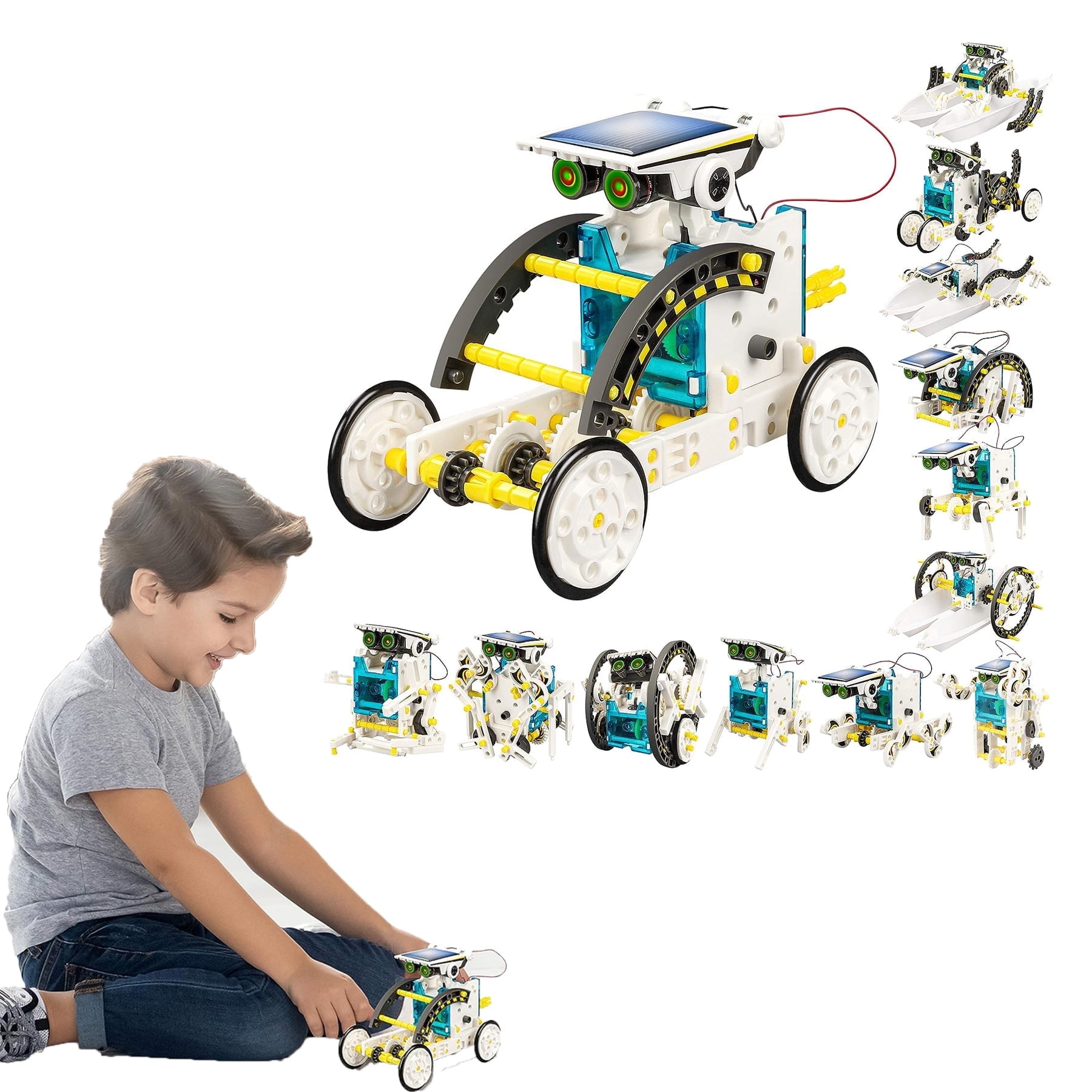 Learning Toys for Kids Solar Robot Kit Toys for Kids, 12-in-1 Educational Building Blocks for Boys Birthday Gifts