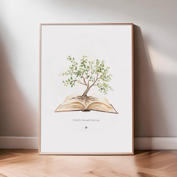 Learning Tree School Wall Art Print, Unframed Paper Poster 8x10in