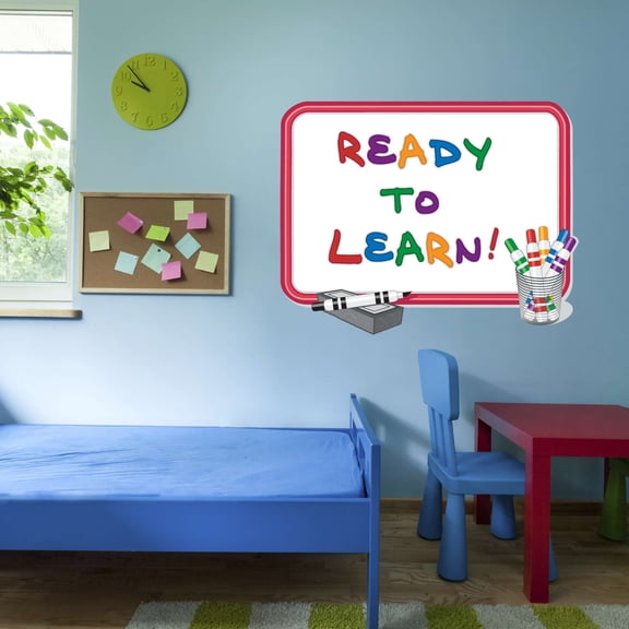 Learning Wall Decal Ready To Learn Educational Kids School Classroom Vinyl Decal Vibrant Education Classroom Decoration - Size: 10 In X 8 In