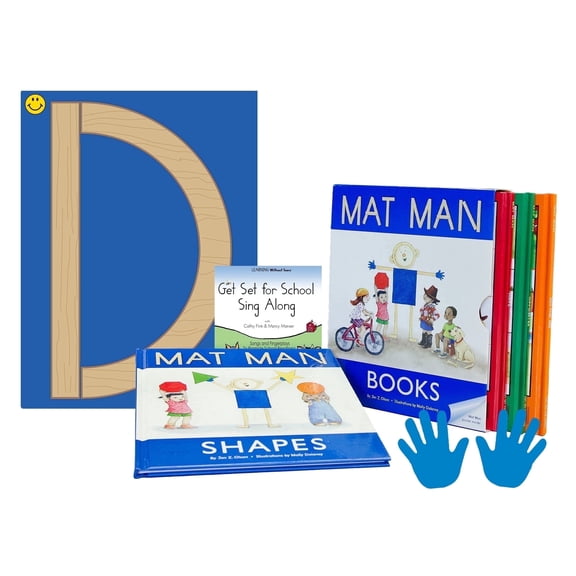 Learning Without Tears Build Mat Man Kit - Includes Wood Pieces Sets, Mat, Sing Along CD, Mat Man Book Set with Mat Man Poster, Mat Man Hands
