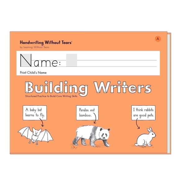 Learning Without Tears Building Writers Kindergarten Student Workbook, 88 Pages