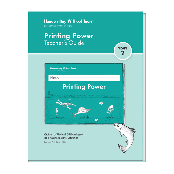 Learning Without Tears - Printing Power Teacher's Guide, Current Edition - 2nd Grade Writing & Language Arts Lessons - Handwriting Without Tears Series