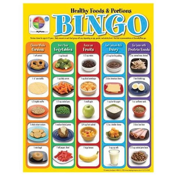 Learning ZoneXpress 1309959 Healthy Foods & Portions Bingo