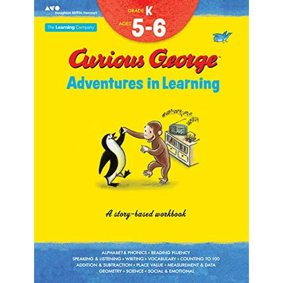 Pre-Owned Curious George Adventures in Learning, Kindergarten: Story-Based Learning (Paperback) 0544372638 9780544372634